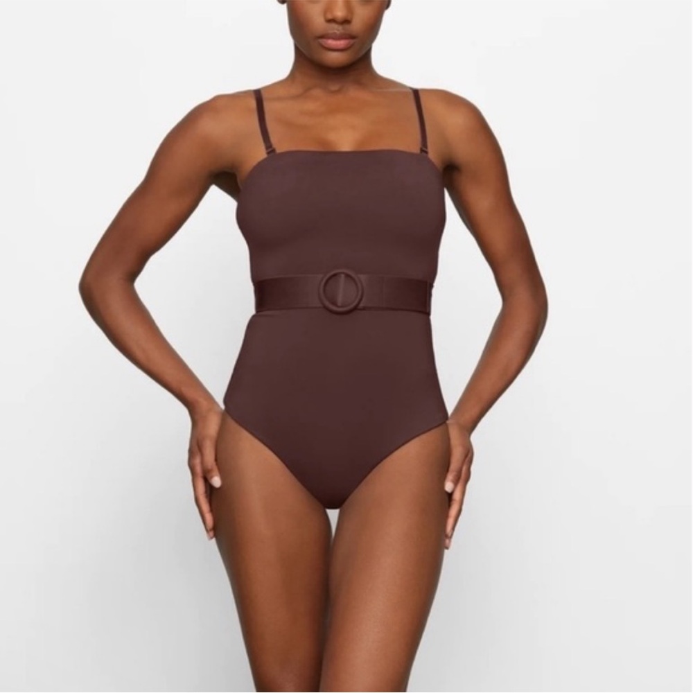 Skims Sculpting Swim Strapless One Piece Swimsuit